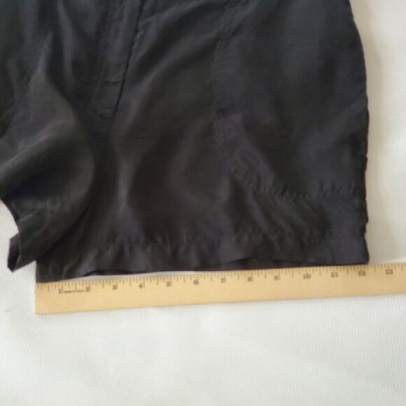 T Alexander Wang Shorts Black Cupro Blend High Rise Classic Designer Preppy - Picture 10 of 11